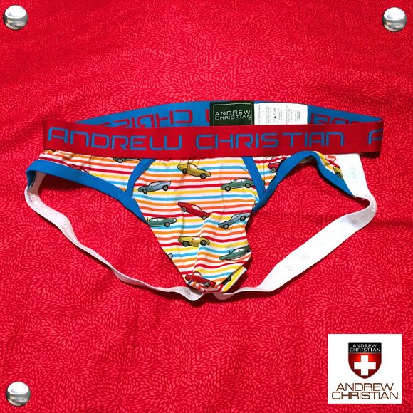 Andrew Christian Other - Andrew Christian Vintage Car Jock Rainbow LARGE🩲